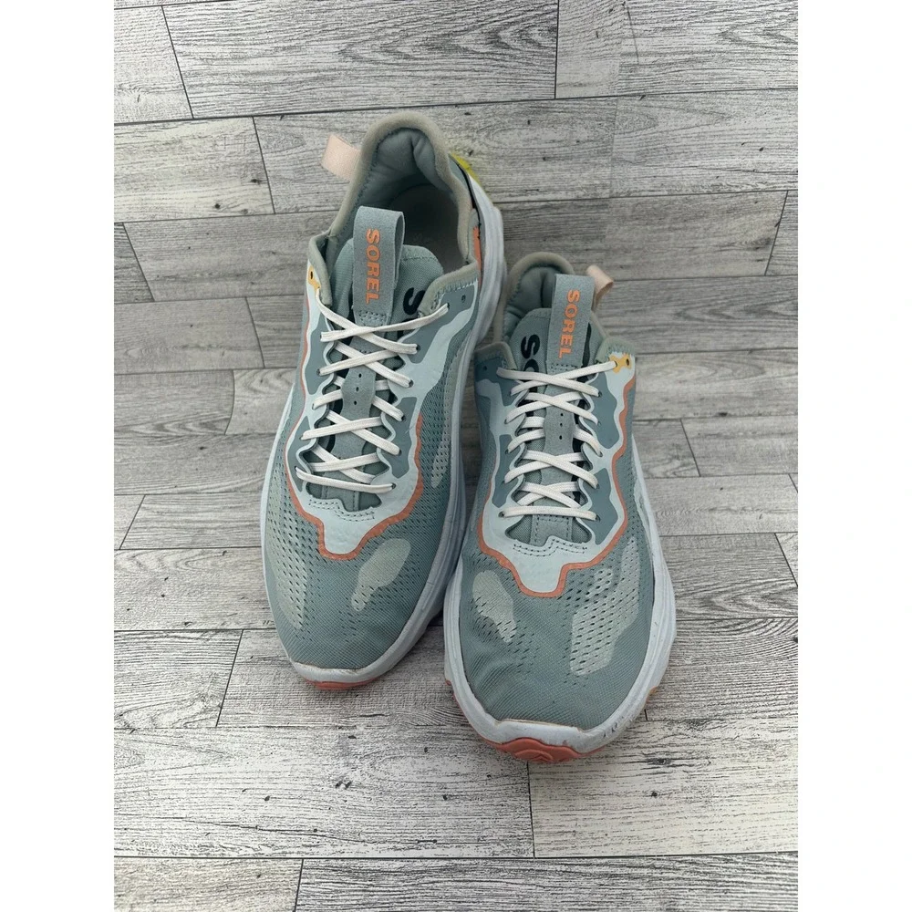 Sorel Kinetic Breakthru Sport Shoes Women's Size 9.5‎ Teal Orange White Yellow